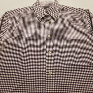 Stafford Premium Wrinkle Free Button Up Oxford Shirt Mens Purple Size Large